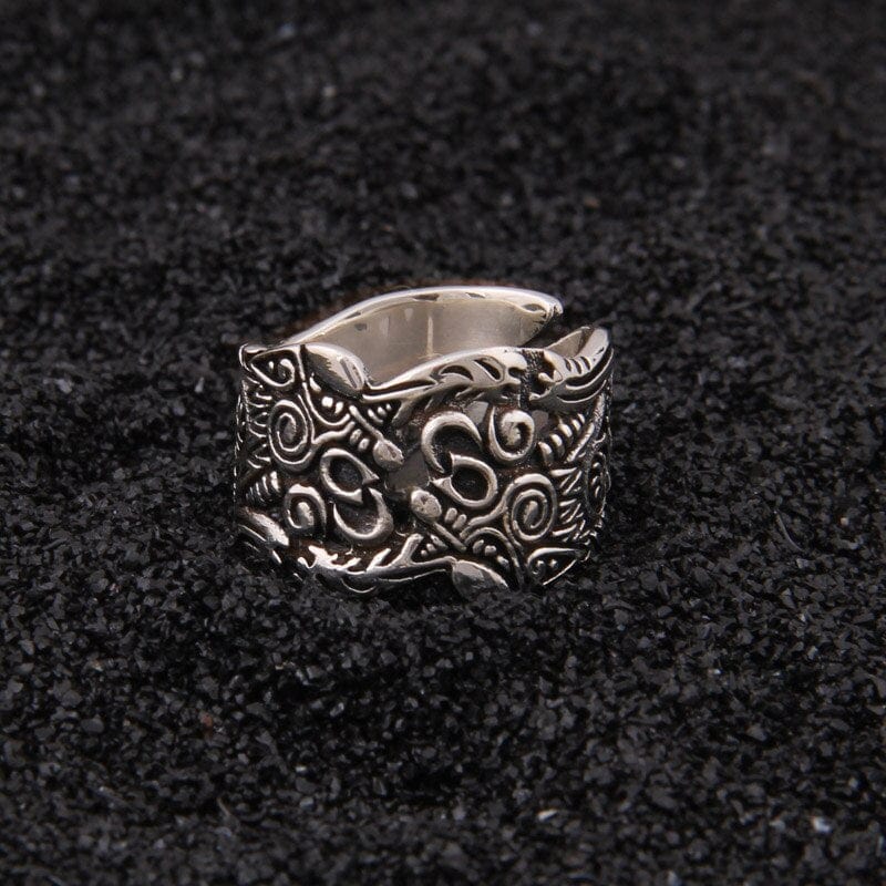 Bague Viking en Argent Sterling 925 - Le Duel de Pleine Lune-HERITAGE VIKING