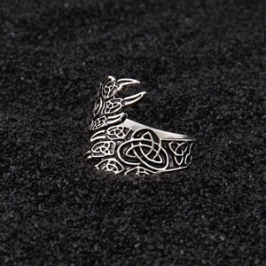 Bague Viking en Argent Sterling 925 - Les Pattes de l'Ours-HERITAGE VIKING
