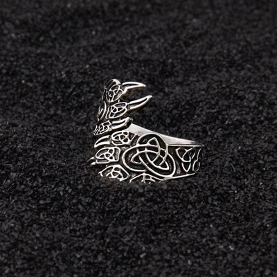 Bague Viking en Argent Sterling 925 - Les Pattes de l'Ours-HERITAGE VIKING