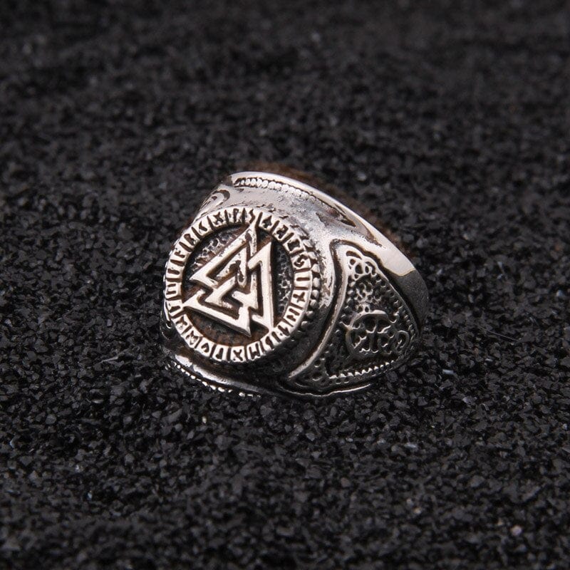 Bague Viking en Argent Sterling 925 - Pouvoir du Valknut-HERITAGE VIKING