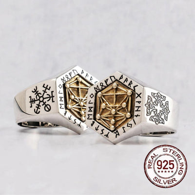 Bague Viking en Argent Sterling 925 - Totem Kabbalistique-HERITAGE VIKING
