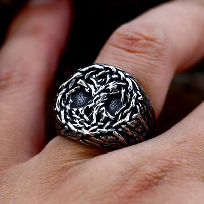 Bague Viking l'arbre de vie Yggdrasil-HERITAGE VIKING