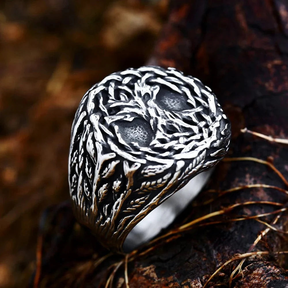 Bague Viking l'arbre de vie Yggdrasil-HERITAGE VIKING