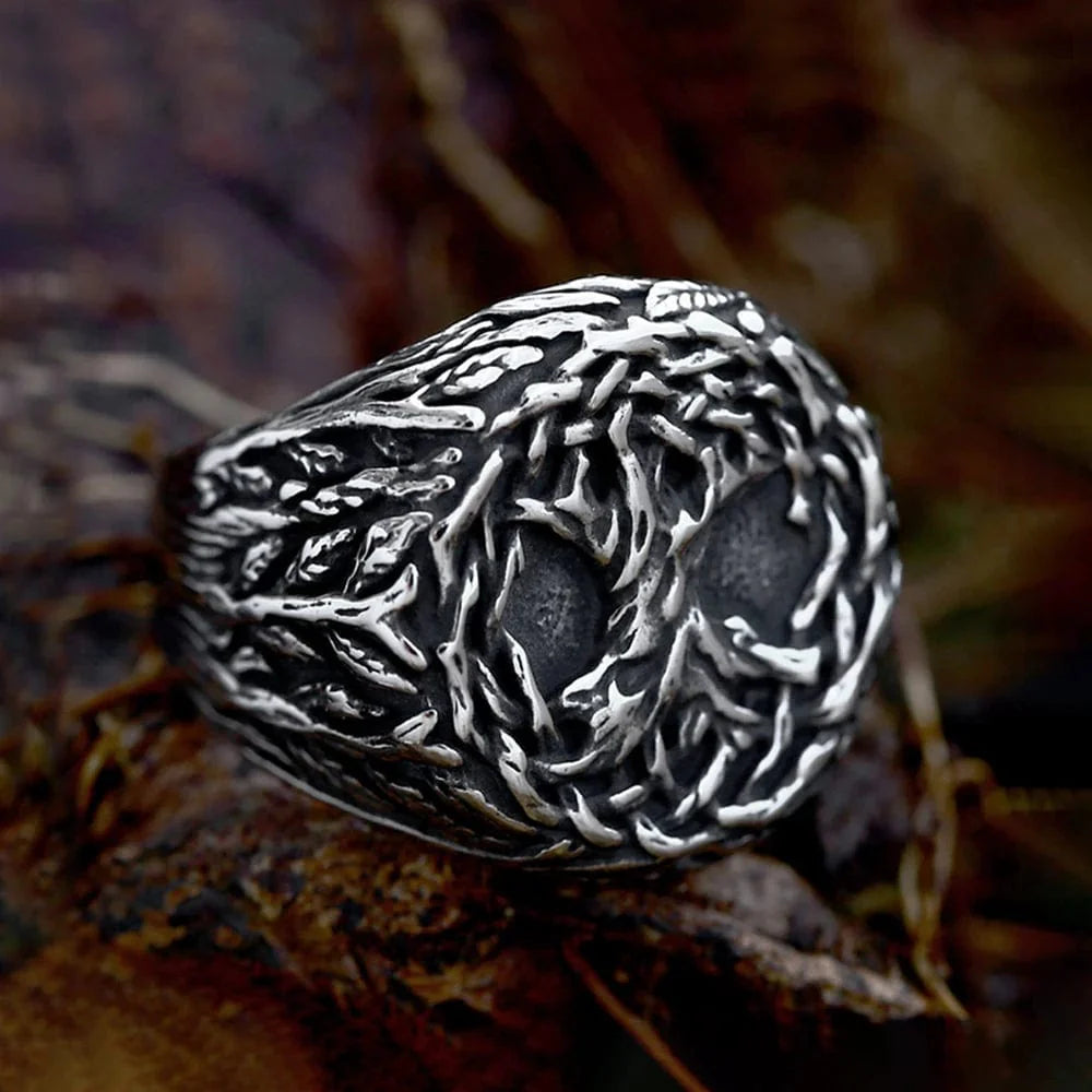 Bague Viking l'arbre de vie Yggdrasil-HERITAGE VIKING