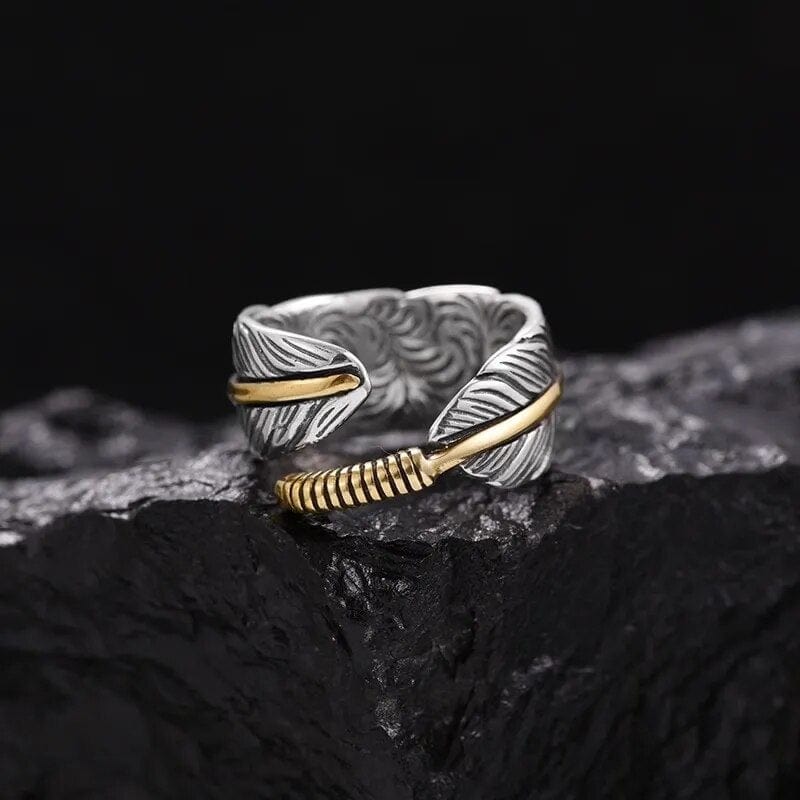 Bague viking - Les Ailes de Huginn et Muninn-HERITAGE VIKING
