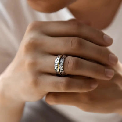Bague viking - Les Ailes de Huginn et Muninn-HERITAGE VIKING