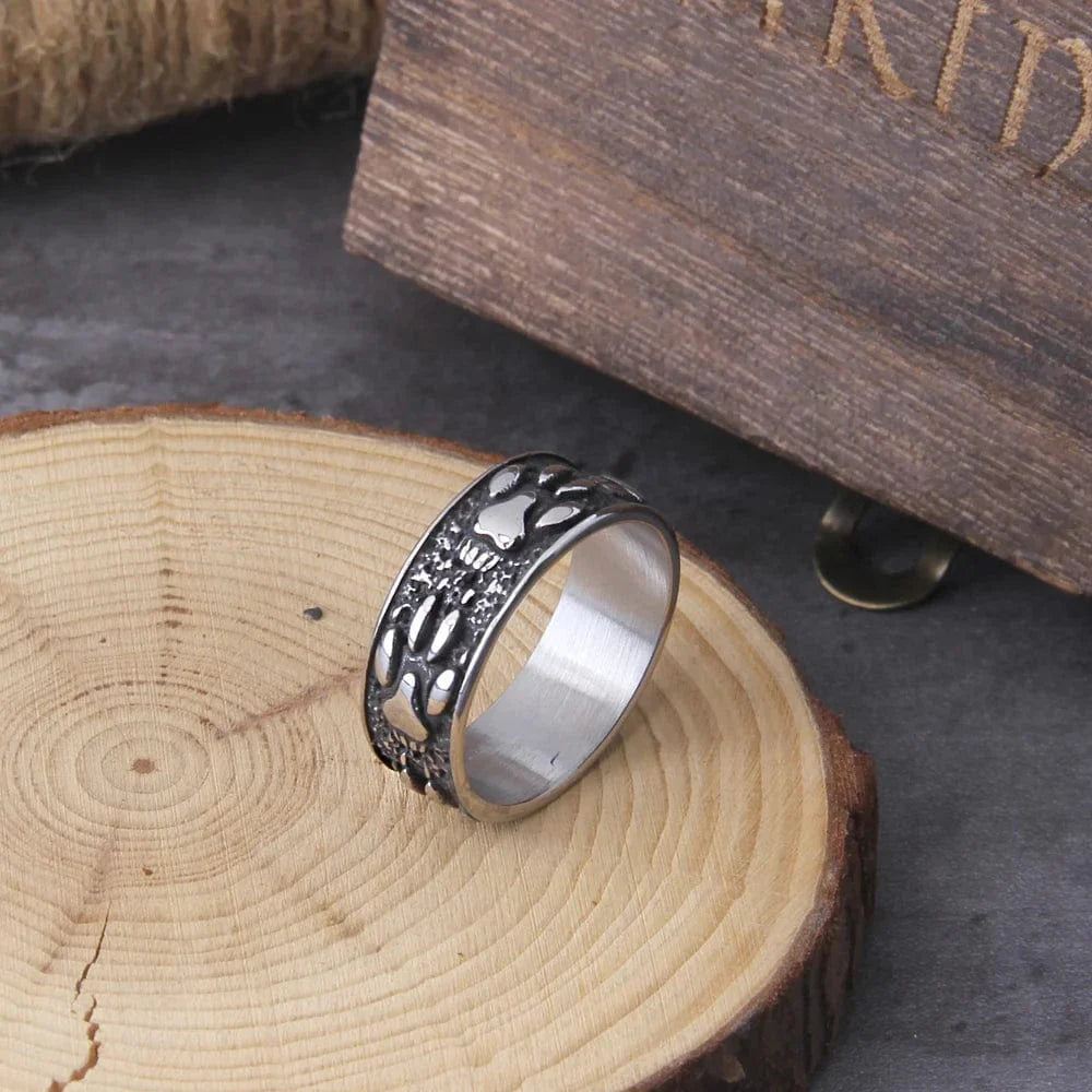Bague Viking Patte de Fenrir-HERITAGE VIKING