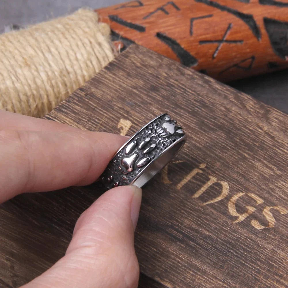 Bague Viking Patte de Fenrir-HERITAGE VIKING