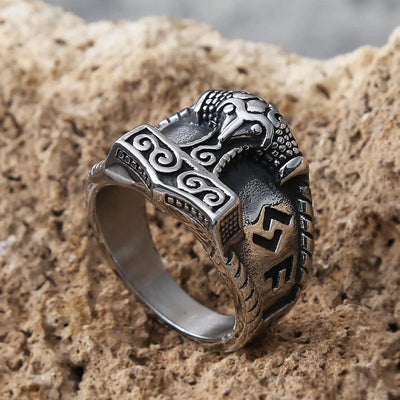 Bague Viking Puissance de Mjolnir-HERITAGE VIKING