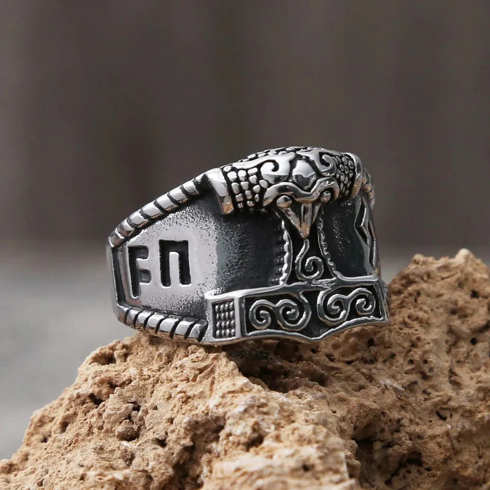 Bague Viking Puissance de Mjolnir-HERITAGE VIKING