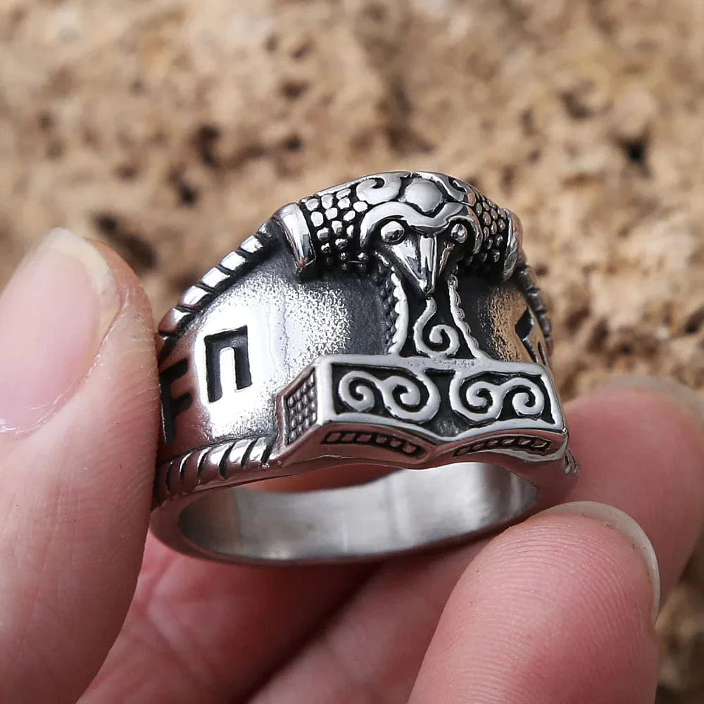 Bague Viking Puissance de Mjolnir-HERITAGE VIKING