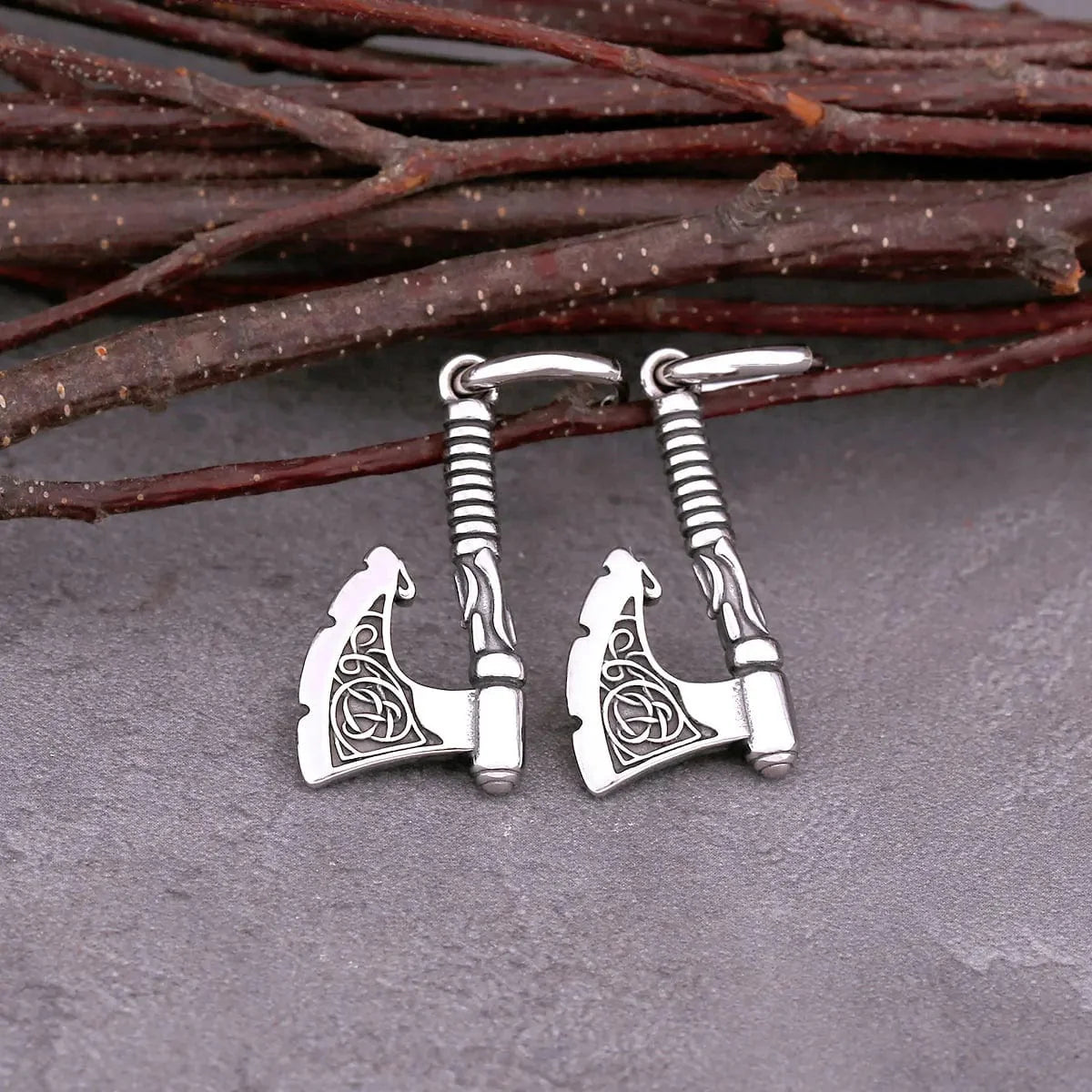 Boucles d'oreilles hache de Ragnar-HERITAGE VIKING