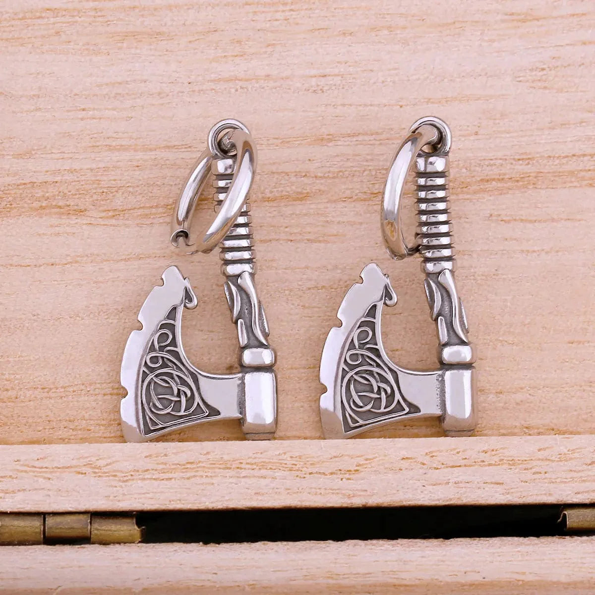Boucles d'oreilles hache de Ragnar-HERITAGE VIKING