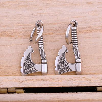 Boucles d'oreilles hache de Ragnar-HERITAGE VIKING