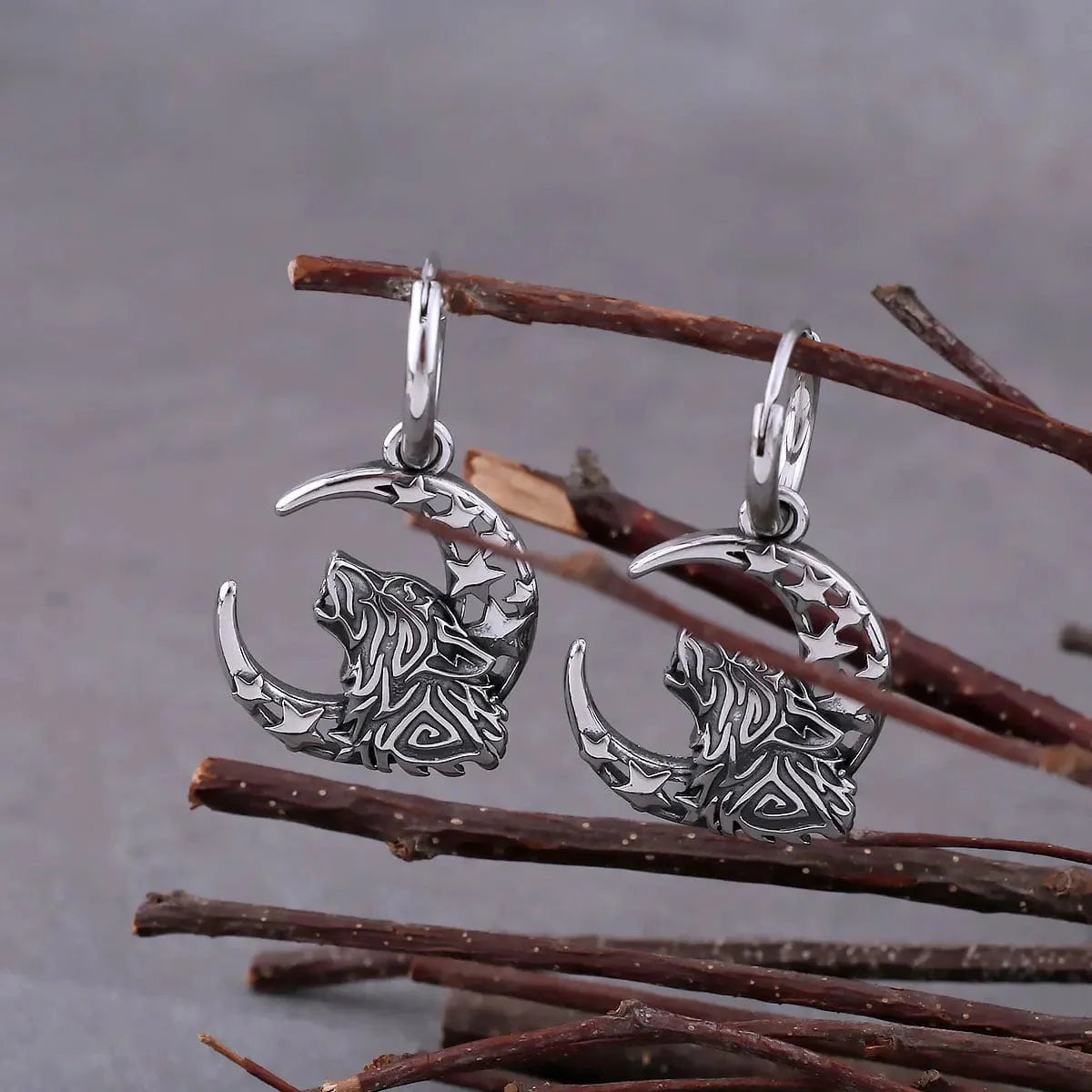 Boucles d'oreilles "Hurlement de Fenrir"-HERITAGE VIKING