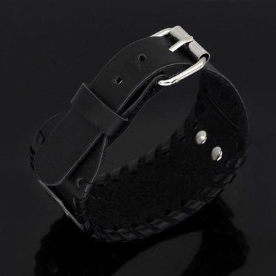 Bracelet Aegishjalmur en cuir-HERITAGE VIKING