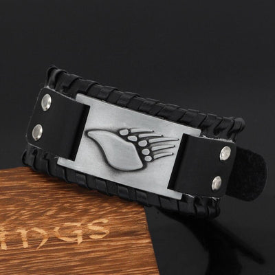 Bracelet Berserker en cuir-HERITAGE VIKING