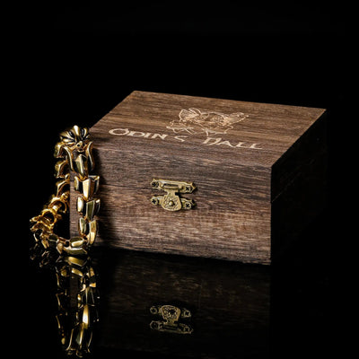 Bracelet du serpent "Colère de Jörmungand" - Or-HERITAGE VIKING