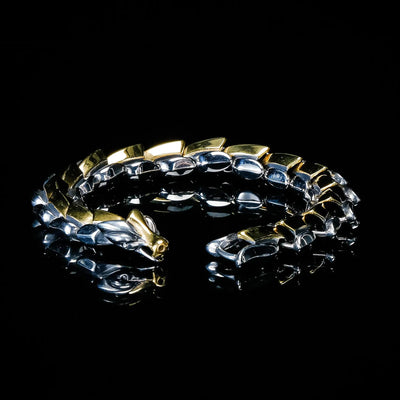 Bracelet du serpent "Colère de Jörmungand" - Or / Argent-HERITAGE VIKING