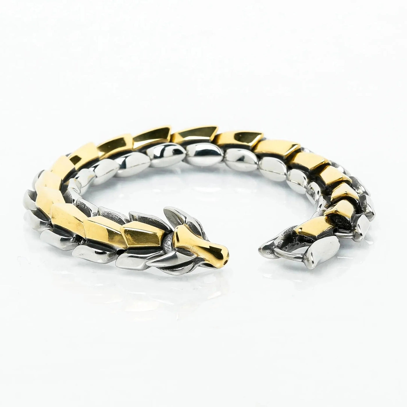 Bracelet du serpent "Colère de Jörmungand" - Or / Argent-HERITAGE VIKING