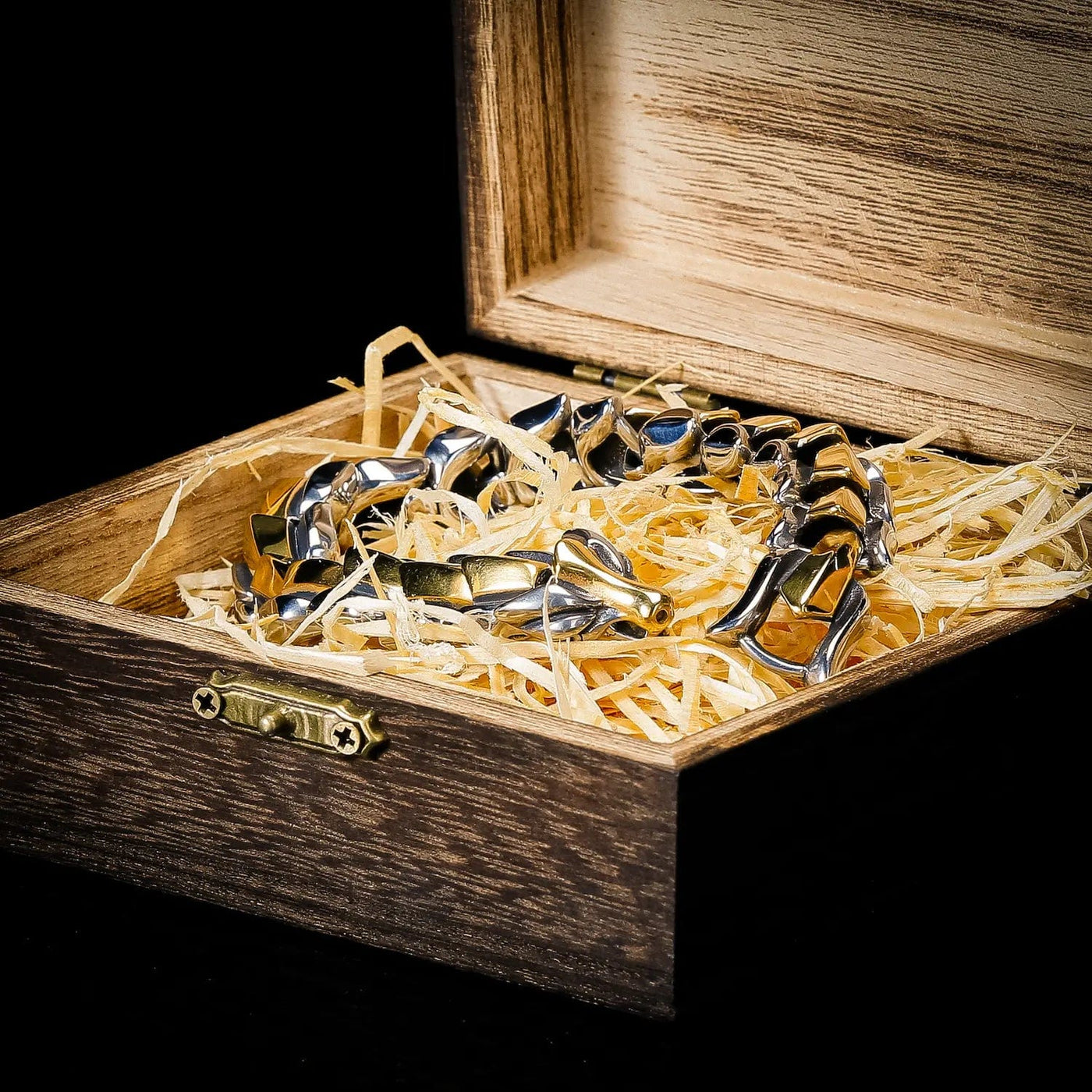 Bracelet du serpent "Colère de Jörmungand" - Or / Argent-HERITAGE VIKING