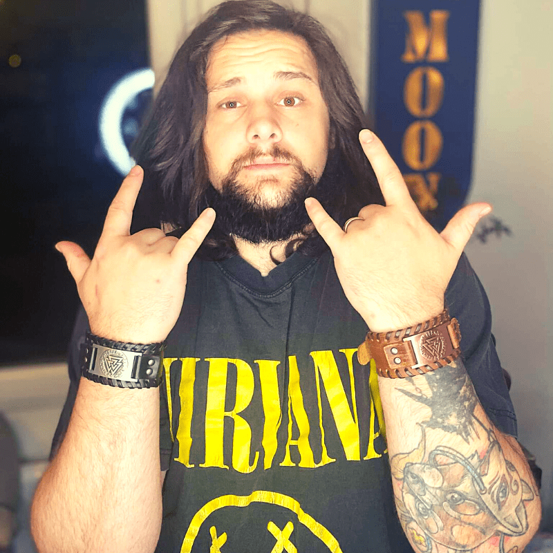 Bracelet en cuir ajustable - Symbole Valknut®-HERITAGE VIKING