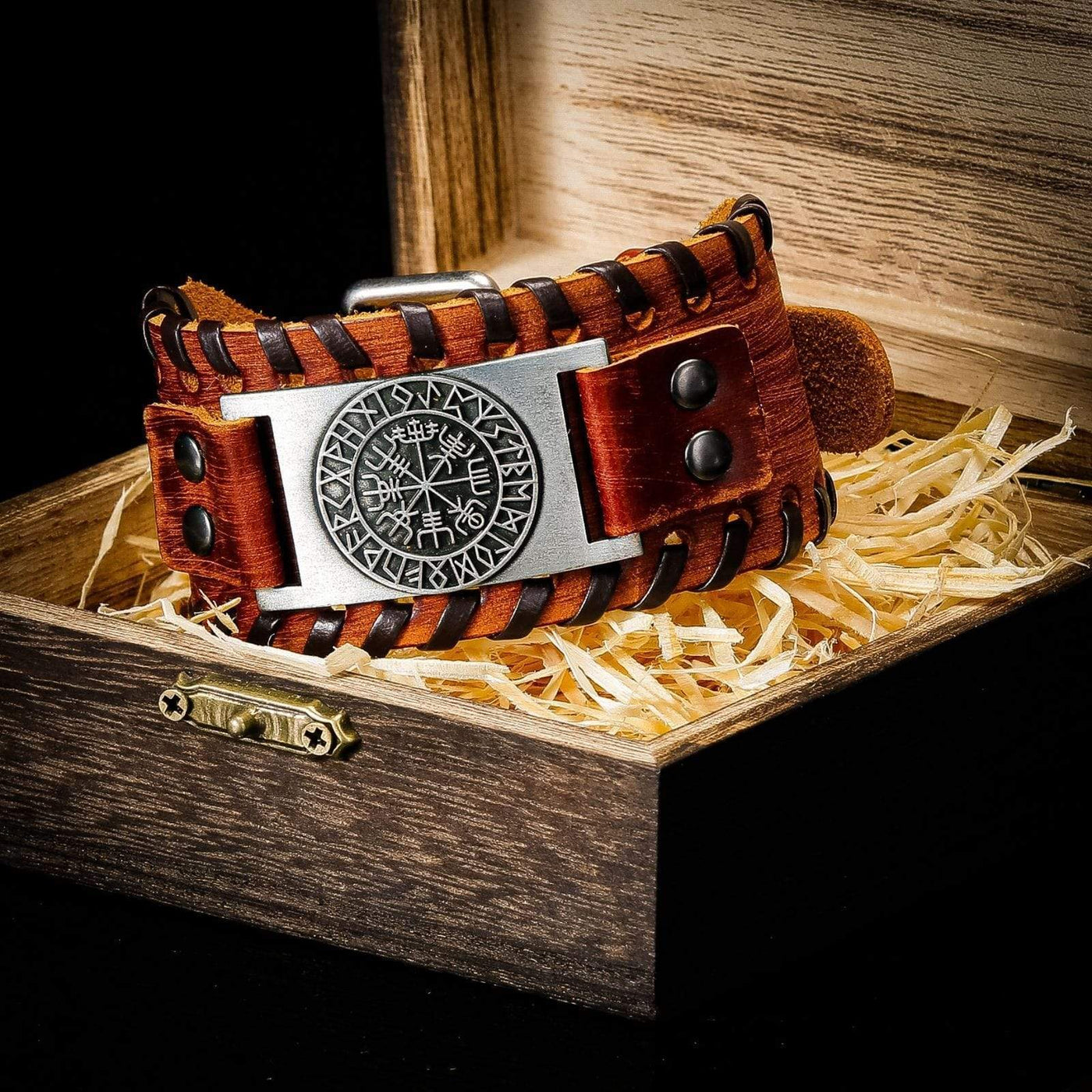 Bracelet de Viking en Cuir-HERITAGE VIKING