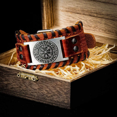 Bracelet de Viking en Cuir-HERITAGE VIKING