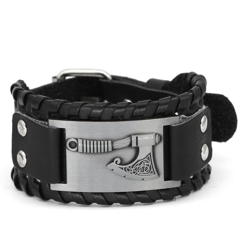 Bracelet Hache en cuir-HERITAGE VIKING