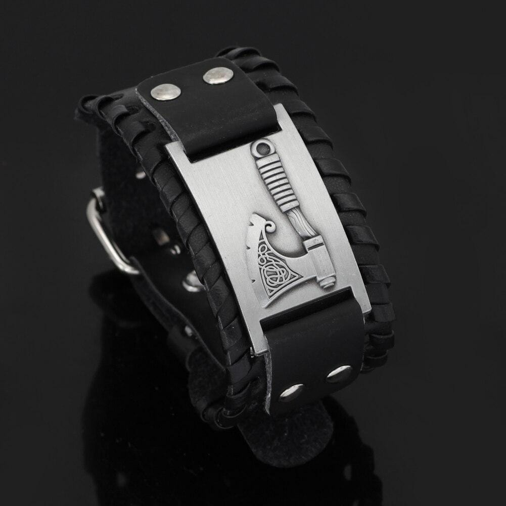 Bracelet Hache en cuir-HERITAGE VIKING