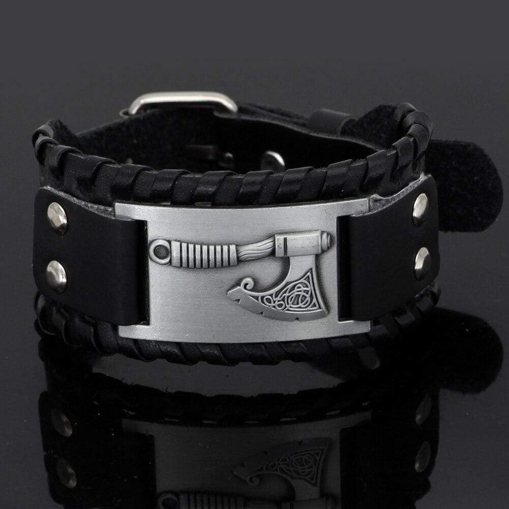 Bracelet Hache en cuir-HERITAGE VIKING