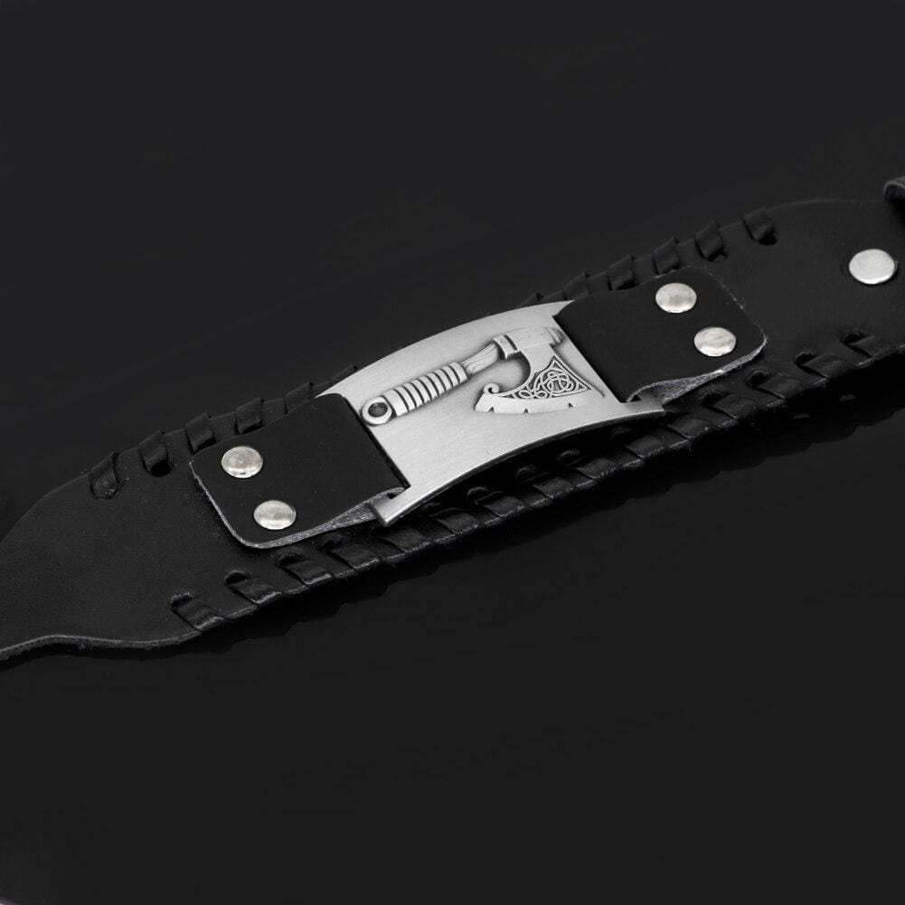 Bracelet Hache en cuir-HERITAGE VIKING