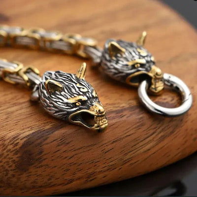 Bracelet Loup Géant Doré - Fenrir-HERITAGE VIKING
