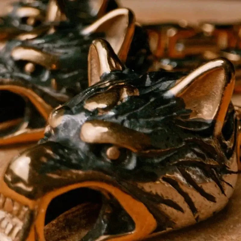 Bracelet Loup Géant Doré - Fenrir-HERITAGE VIKING