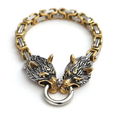 Bracelet Loup Géant Doré - Fenrir-HERITAGE VIKING