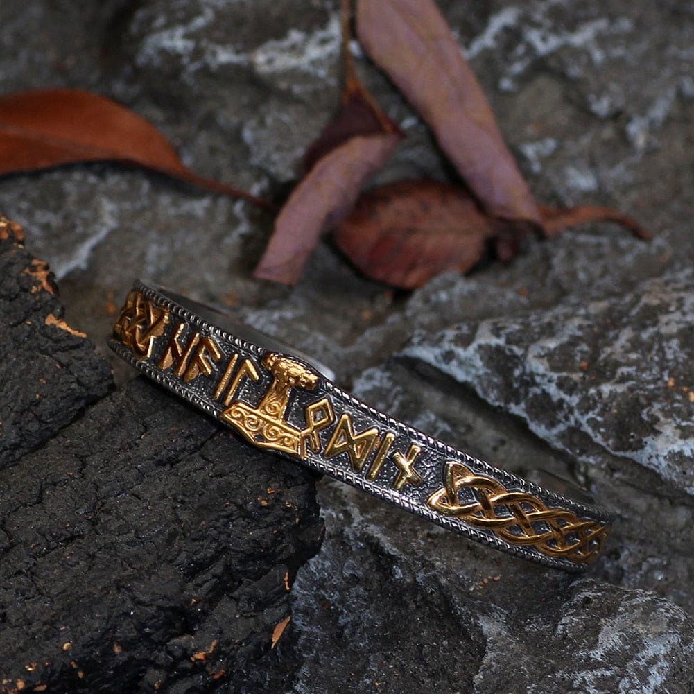 Bracelet Mjolnir porteur de runes-HERITAGE VIKING