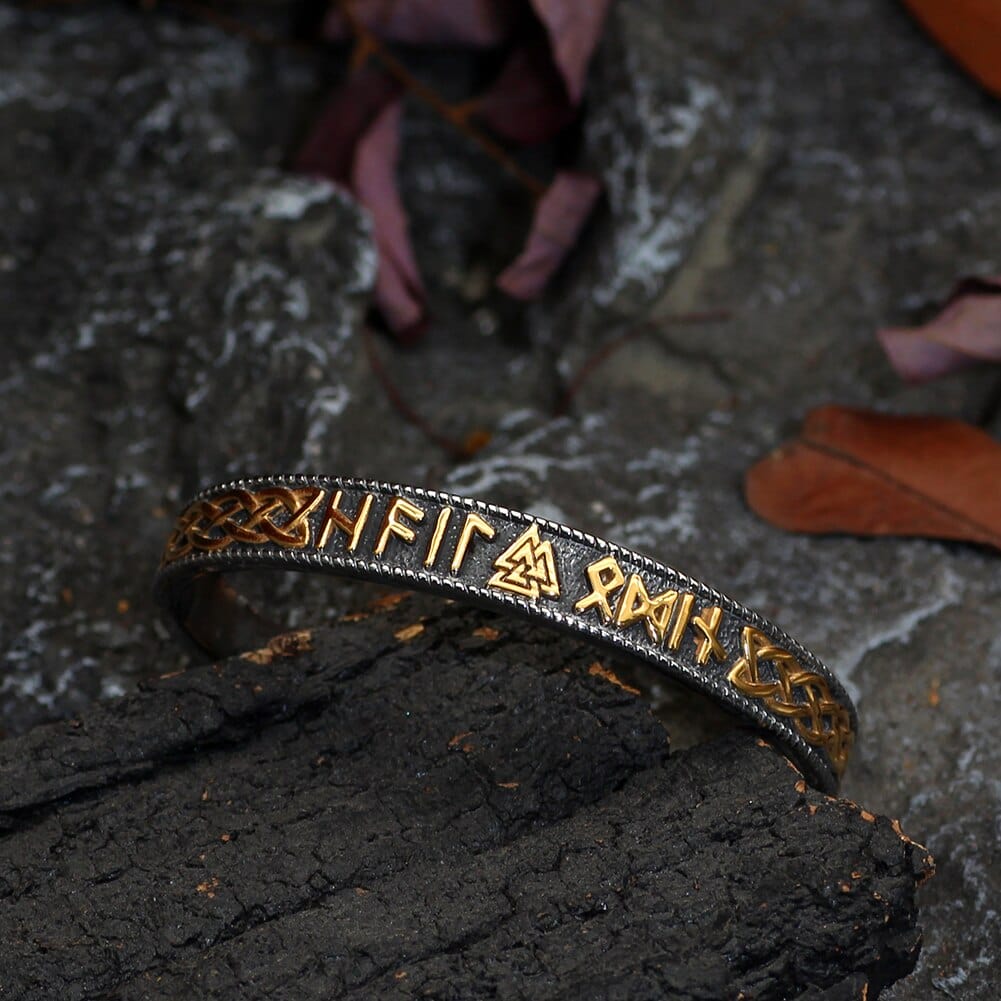 Bracelet Valknut porteur de runes-HERITAGE VIKING