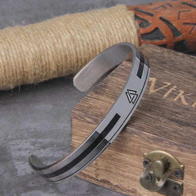 Bracelet Valknut Viking Sobre-HERITAGE VIKING