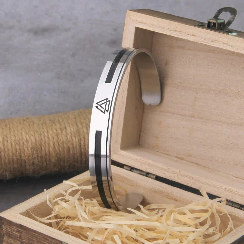 Bracelet Valknut Viking Sobre-HERITAGE VIKING