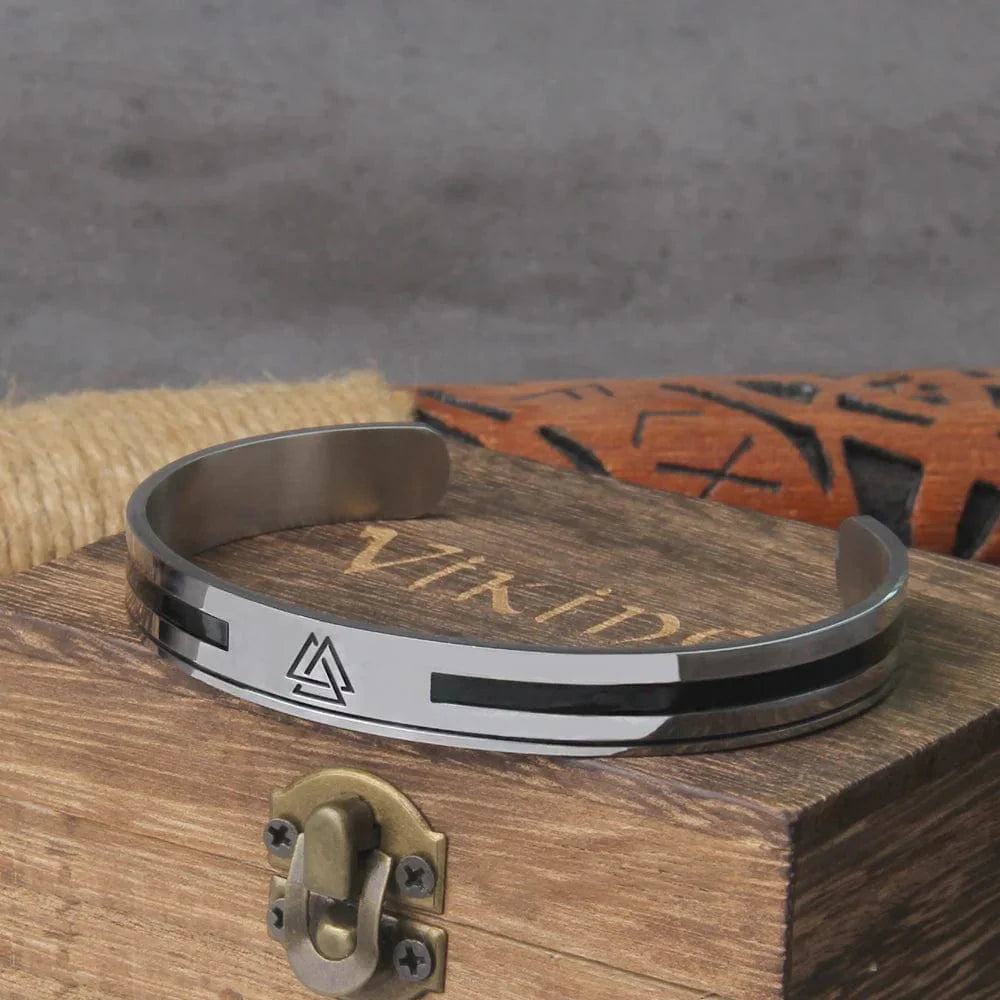 Bracelet Valknut Viking Sobre-HERITAGE VIKING