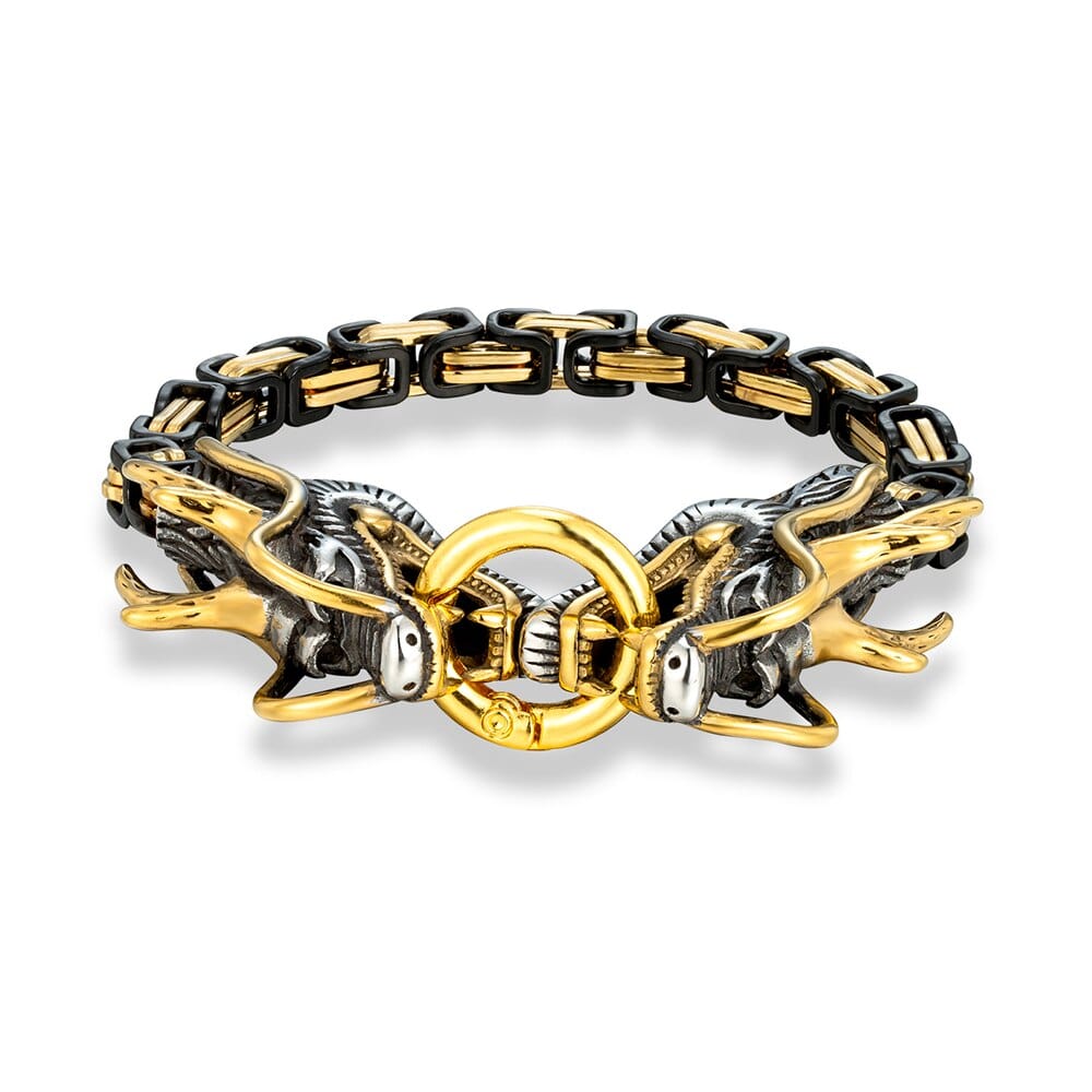 Bracelet Viking - Chaîne d'Ouroboros-HERITAGE VIKING
