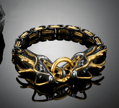 Bracelet Viking - Chaîne d'Ouroboros-HERITAGE VIKING