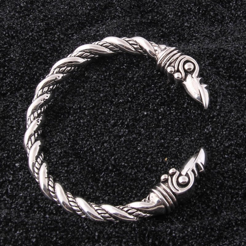 Bracelet Viking en Argent Sterling 925 - Corbeaux d'Odin-HERITAGE VIKING