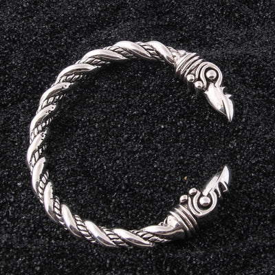 Bracelet Viking en Argent Sterling 925 - Corbeaux d'Odin-HERITAGE VIKING