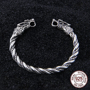 Bracelet Viking en Argent Sterling 925 - Le Regard des Loups-HERITAGE VIKING