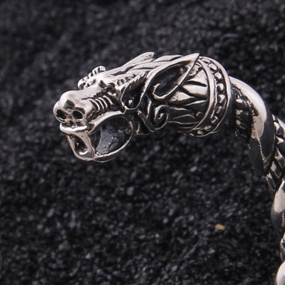 Bracelet Viking en Argent Sterling 925 - Le Regard des Loups-HERITAGE VIKING