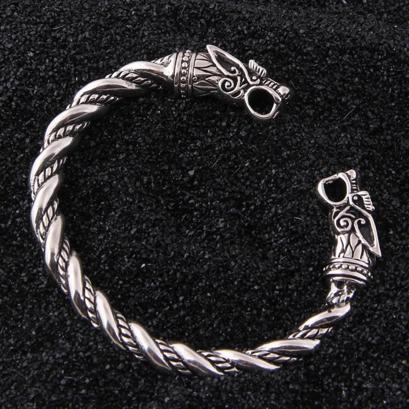 Bracelet Viking en Argent Sterling 925 - Le Regard des Loups-HERITAGE VIKING