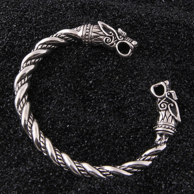 Bracelet Viking en Argent Sterling 925 - Le Regard des Loups-HERITAGE VIKING