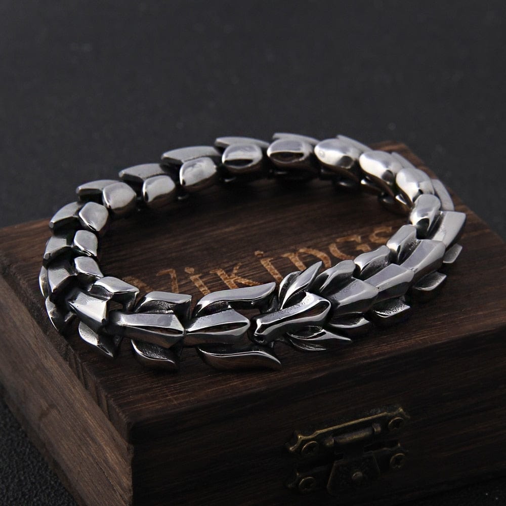 Bracelet Viking en Argent Sterling 925 - Le Splendide Ouroboros-HERITAGE VIKING