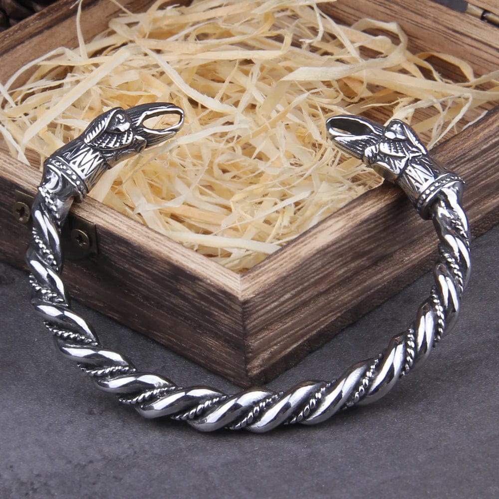 Bracelet viking Hugin et Munin-HERITAGE VIKING